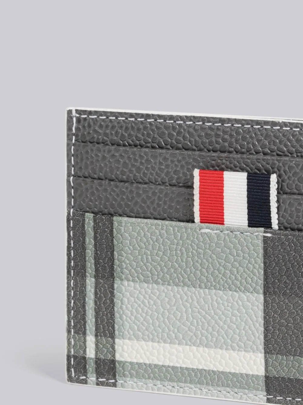 Logo-Tag Check-Pattern Cardholder
