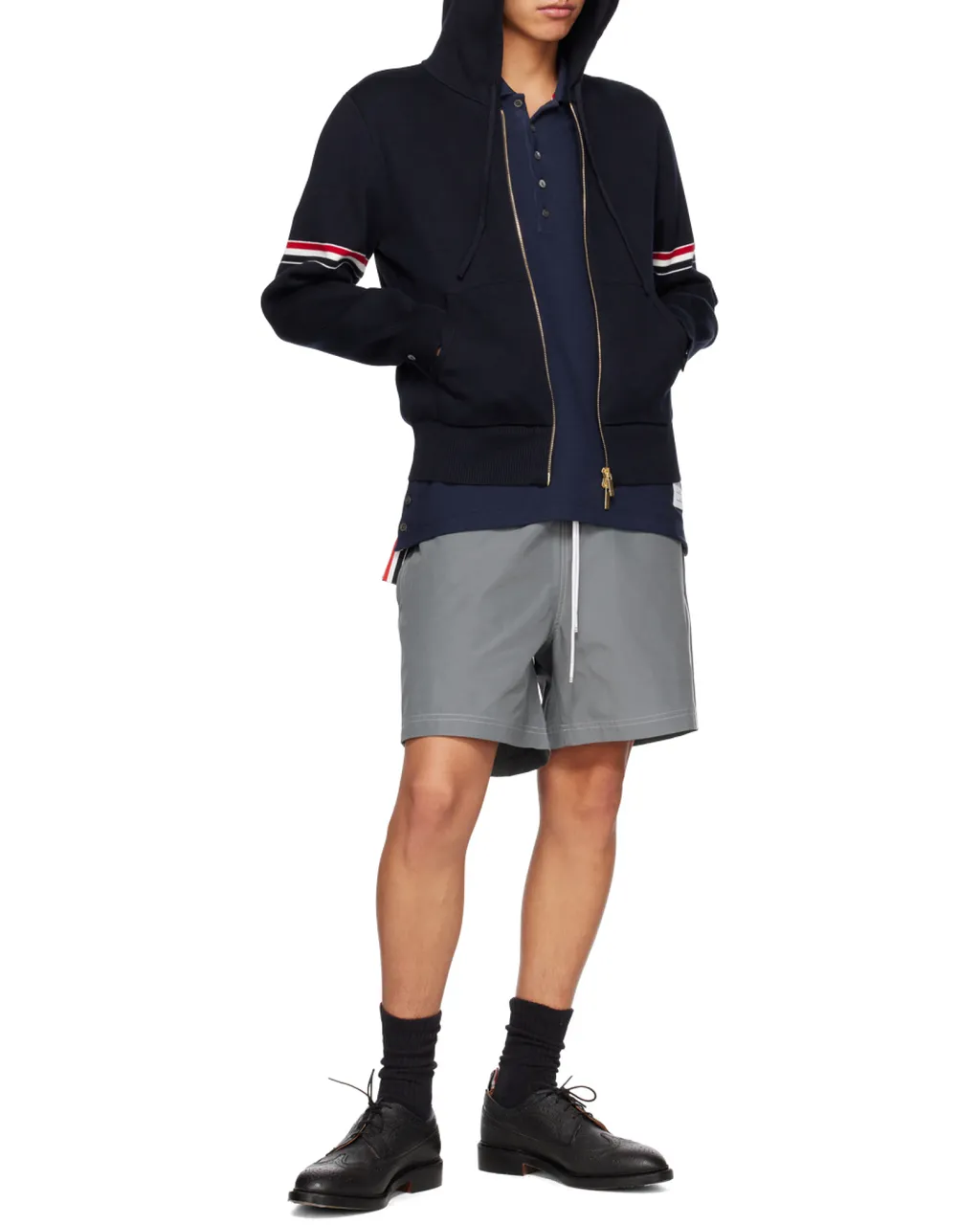 Zip-Up Drawstring Hoodie
