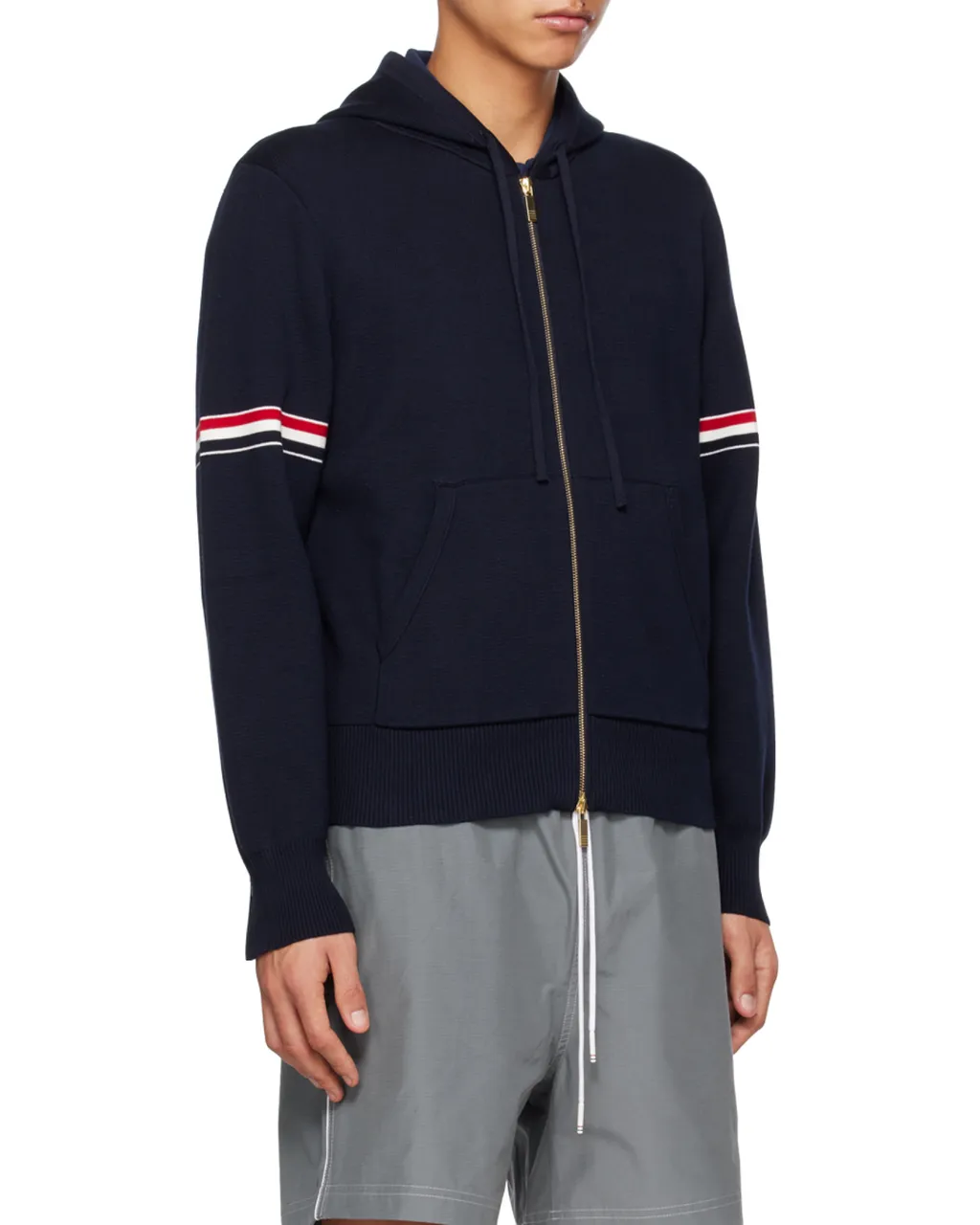 Zip-Up Drawstring Hoodie