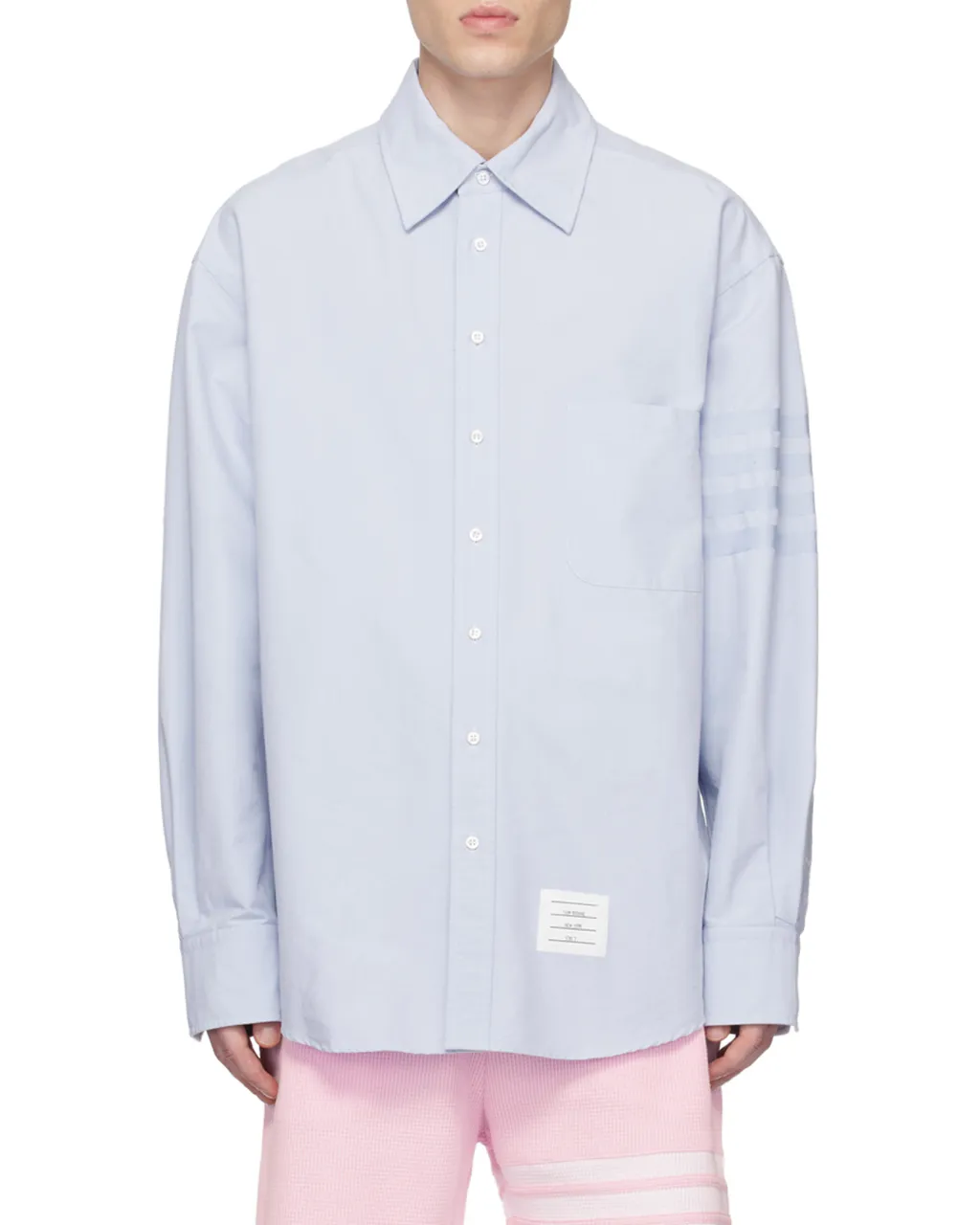Striped Collared Button-Up Shirt
