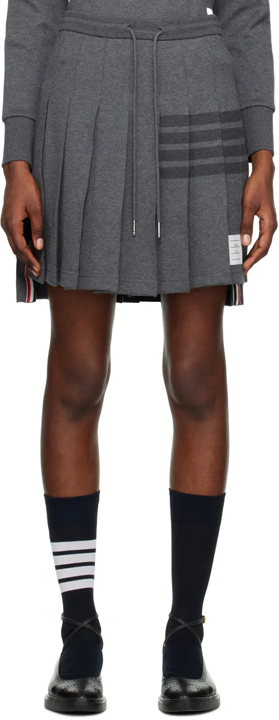 4-Bar Pleated Mini Skirt
