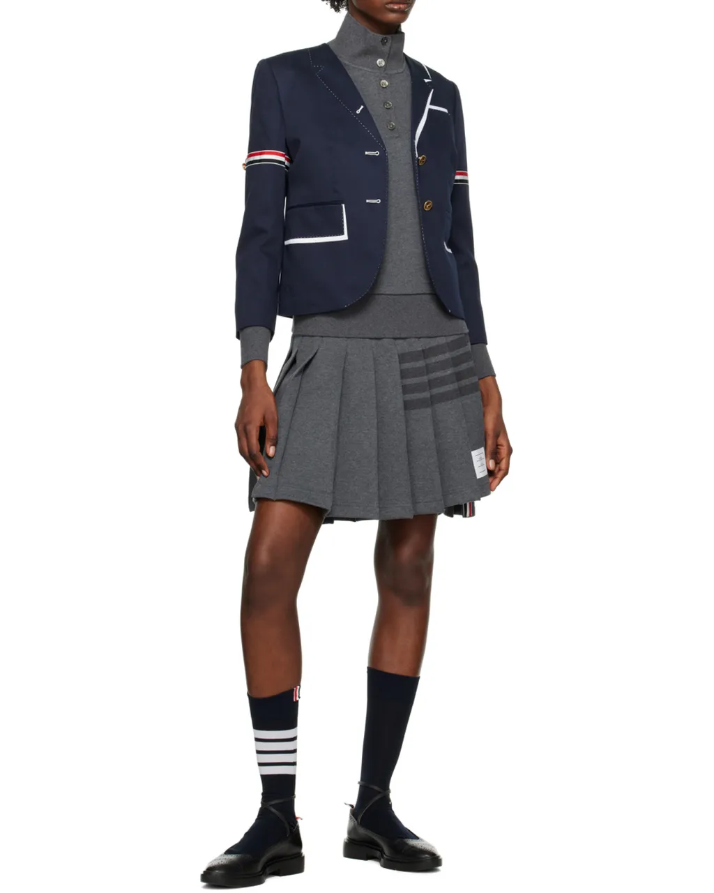 4-Bar Pleated Mini Skirt