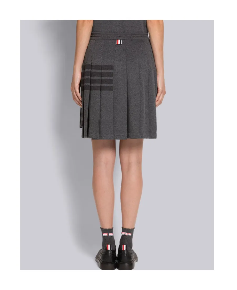 4-Bar Pleated Mini Skirt