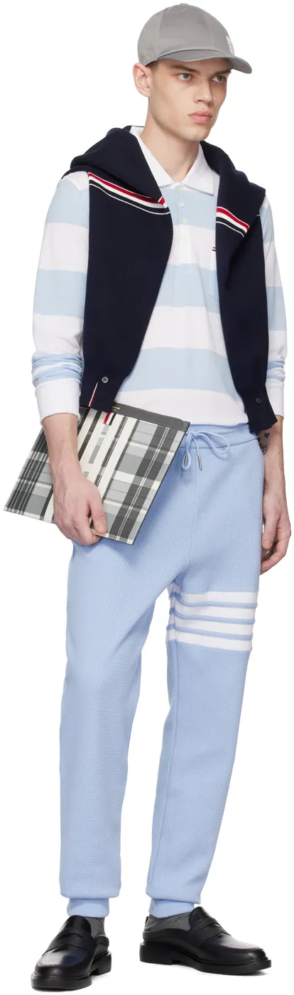 Striped Long-Sleeved Polo Shirt
