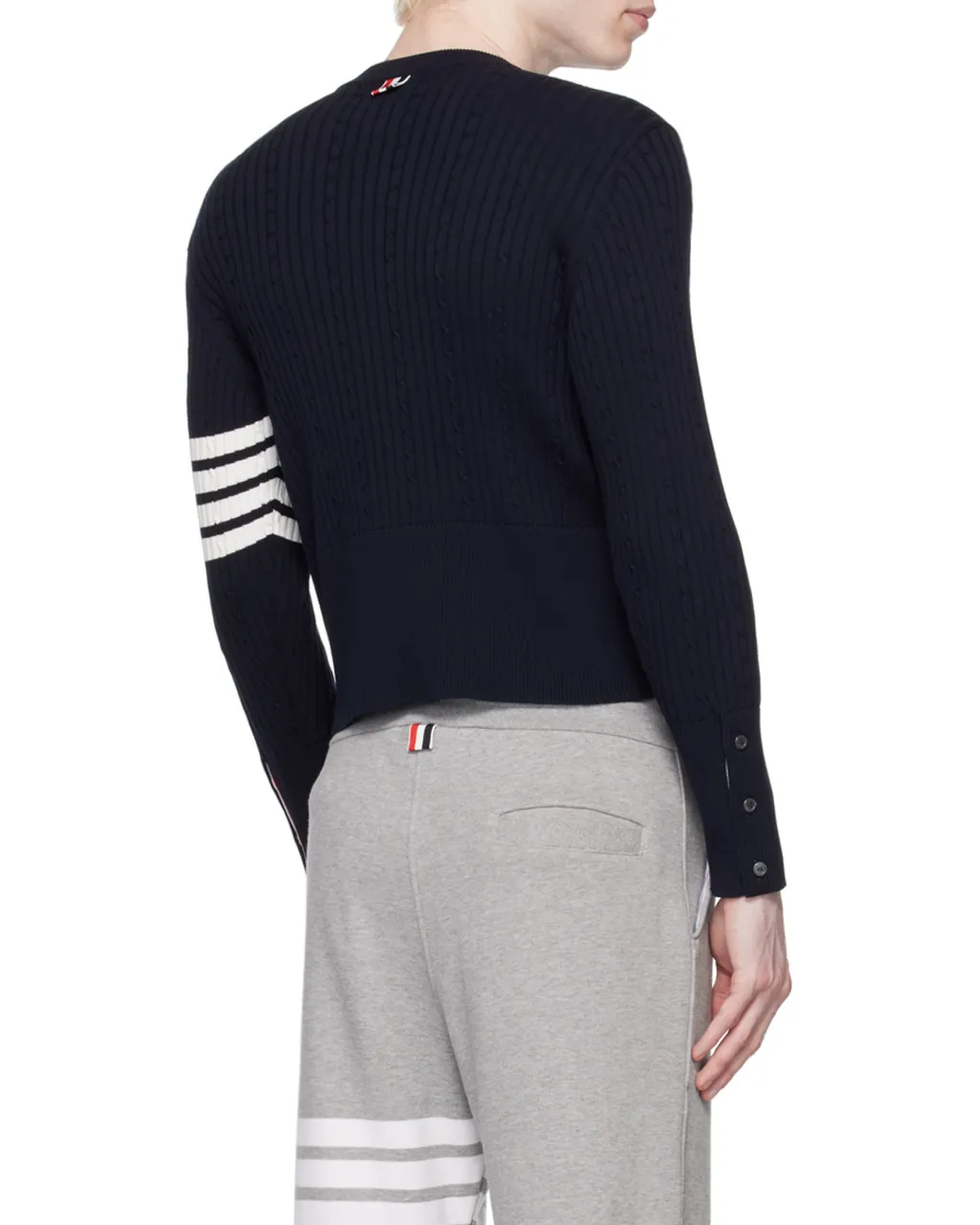 4-Bar Stripe Detailed Crewneck Jumper