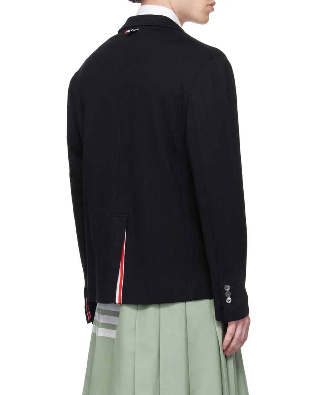 4-Bar Striped Single-Breasted Blazer