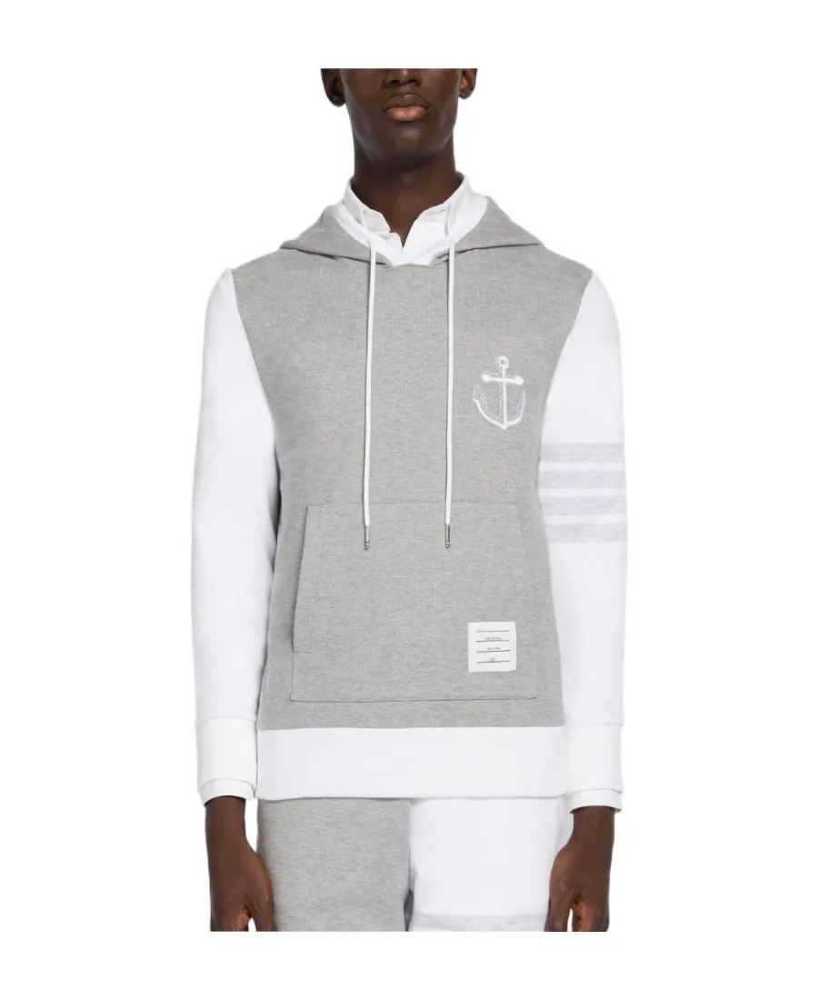 Anchor Embroidered Drawstring Hoodie