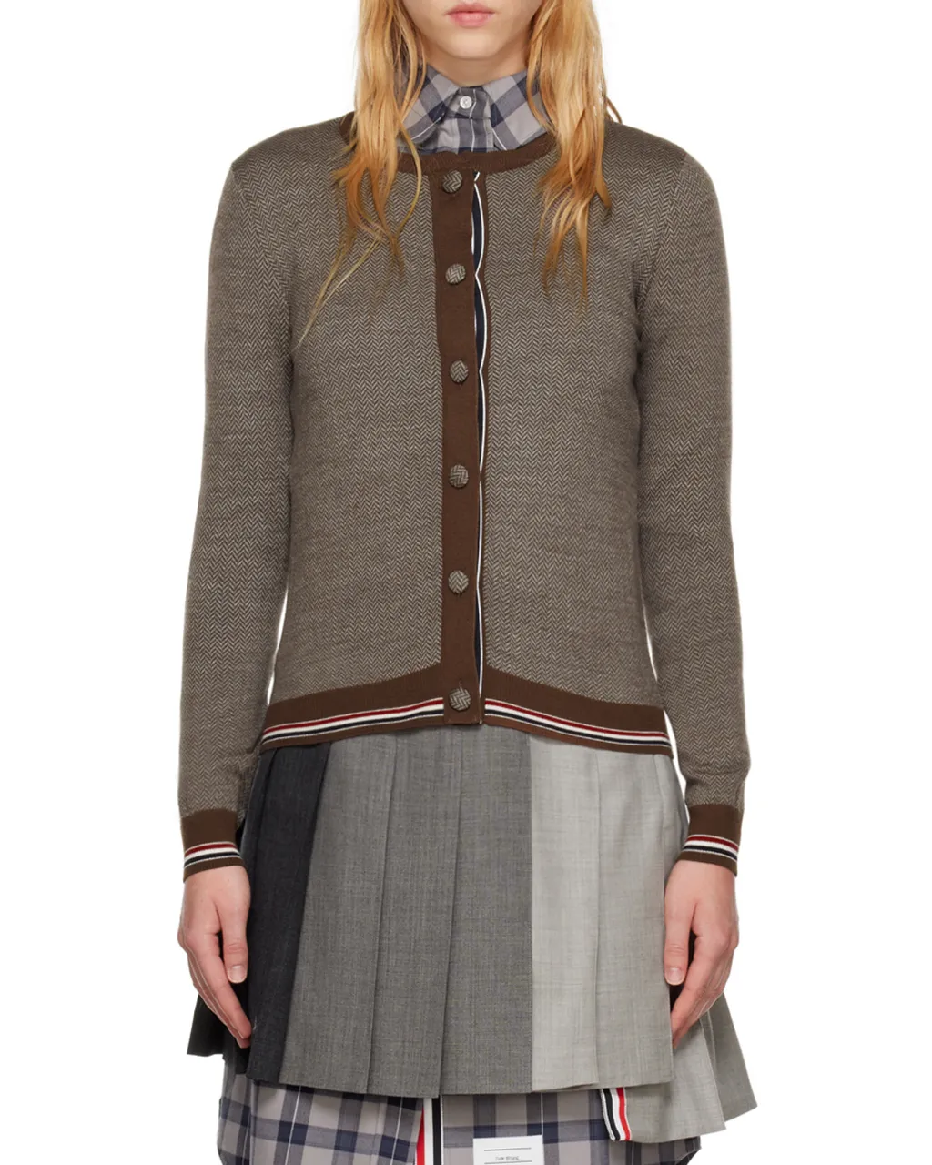 Crew Neck Wool Cardigan