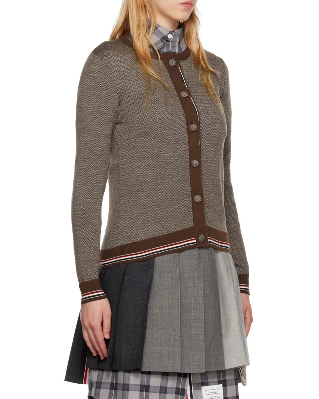 Crew Neck Wool Cardigan