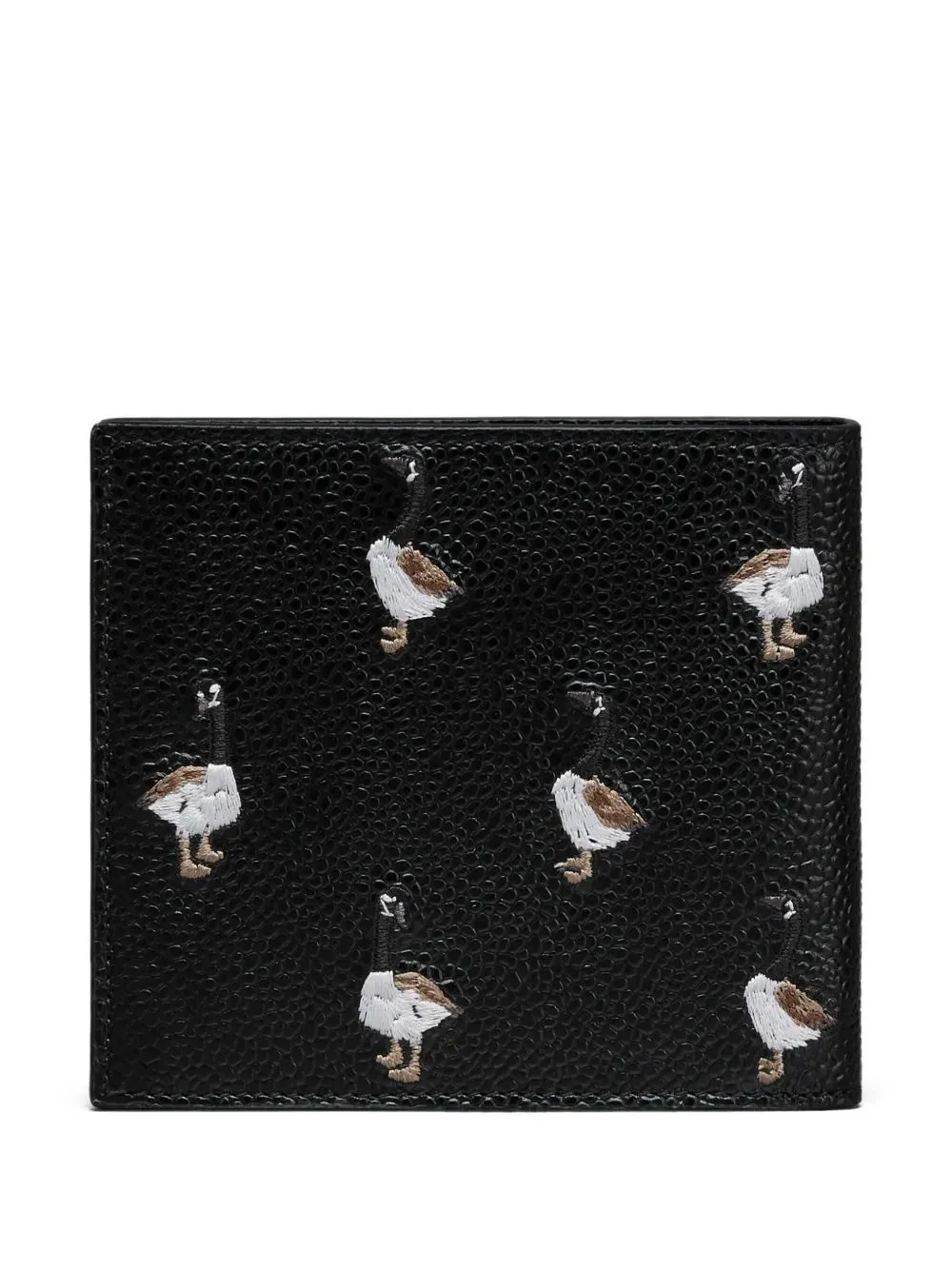 Embroidered Goose Textured Wallet