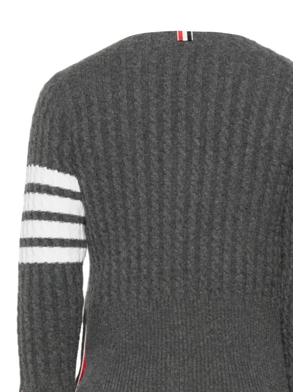 4 Bar Stripe Cable Stitch Cardigan