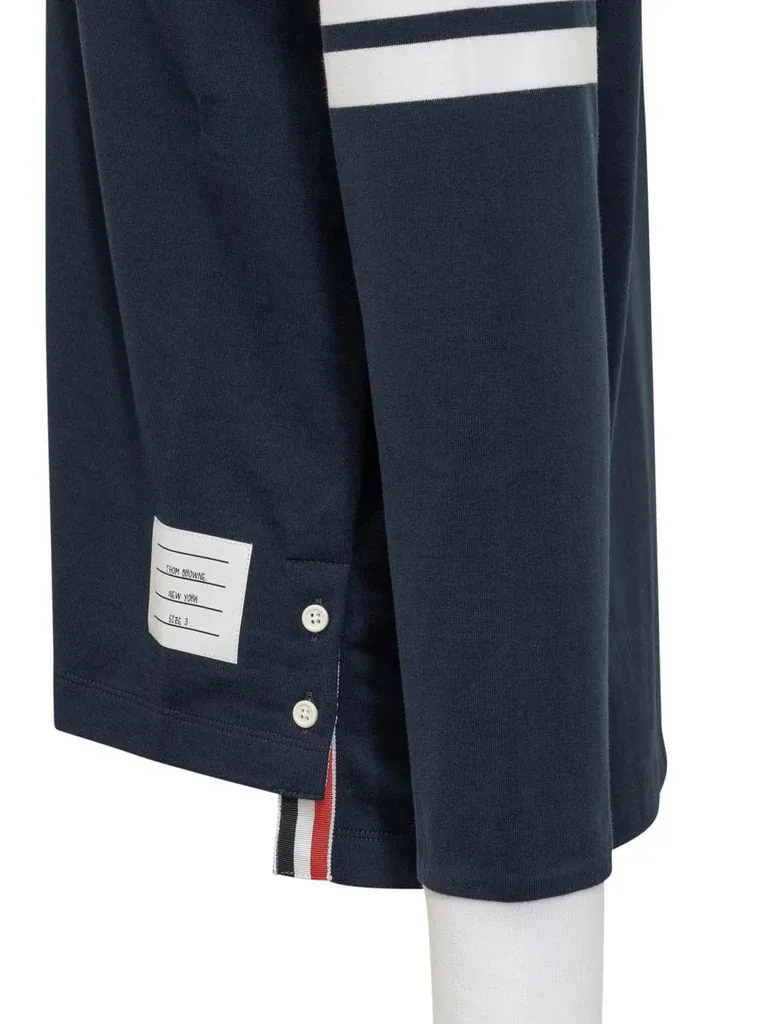 Long-Sleeved Knitted Polo Shirt