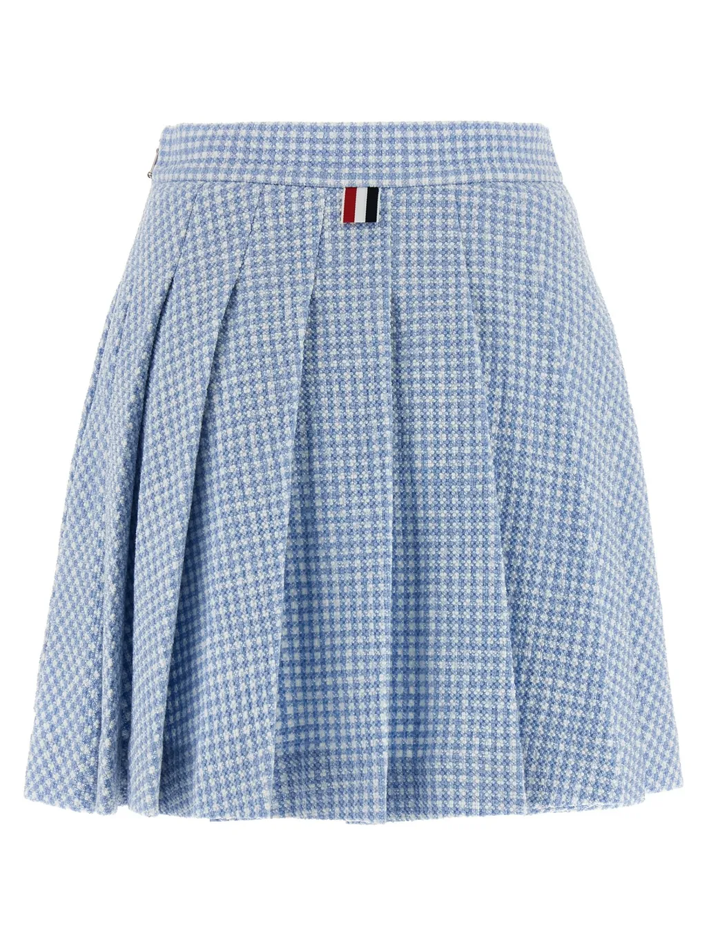 Pleated Checked Mini Skirt