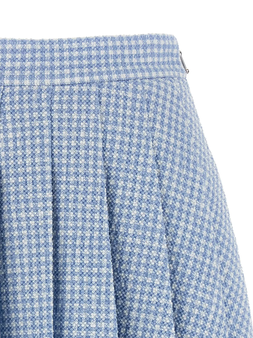 Pleated Checked Mini Skirt