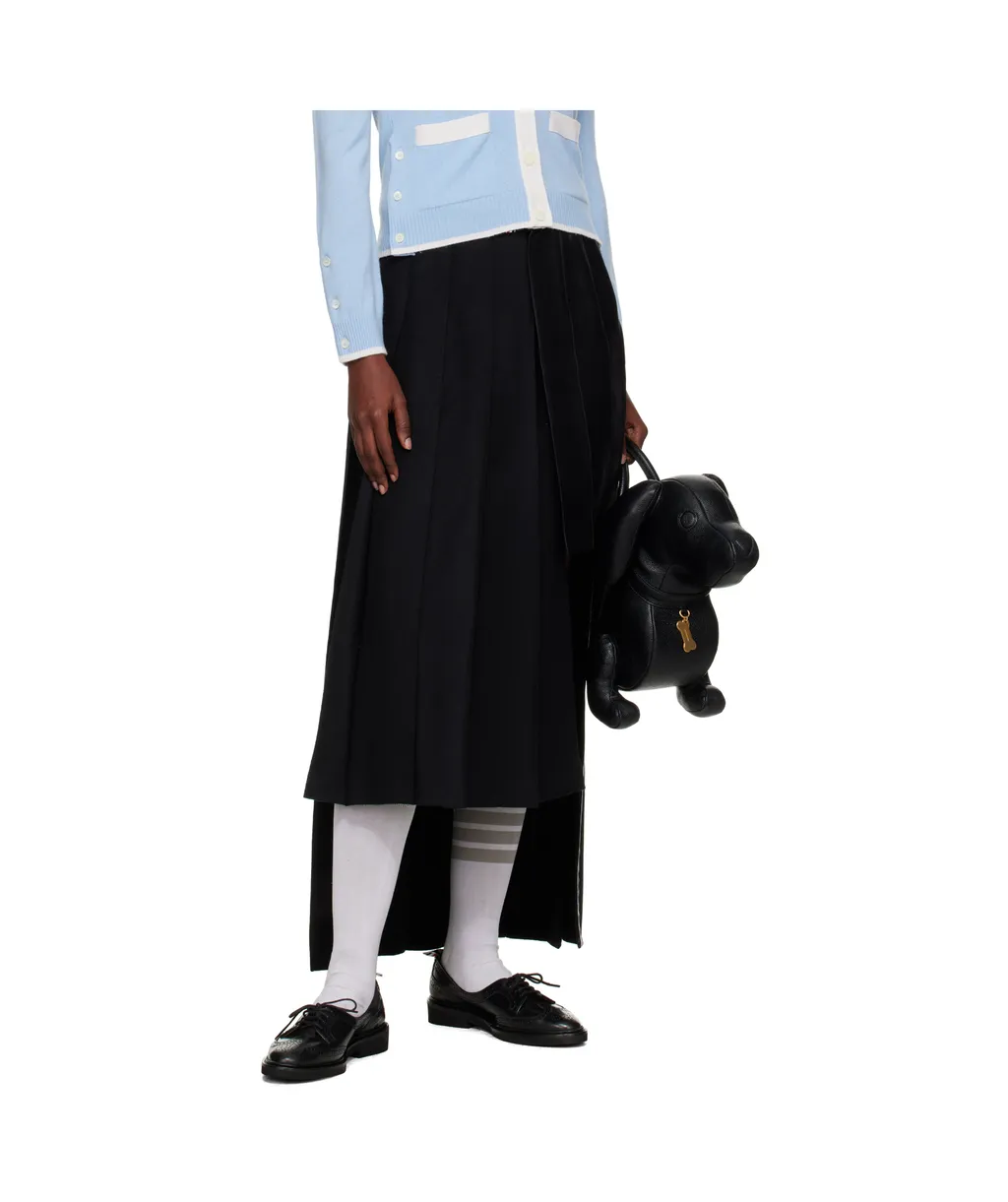Pleated Panelled Maxi Skirt