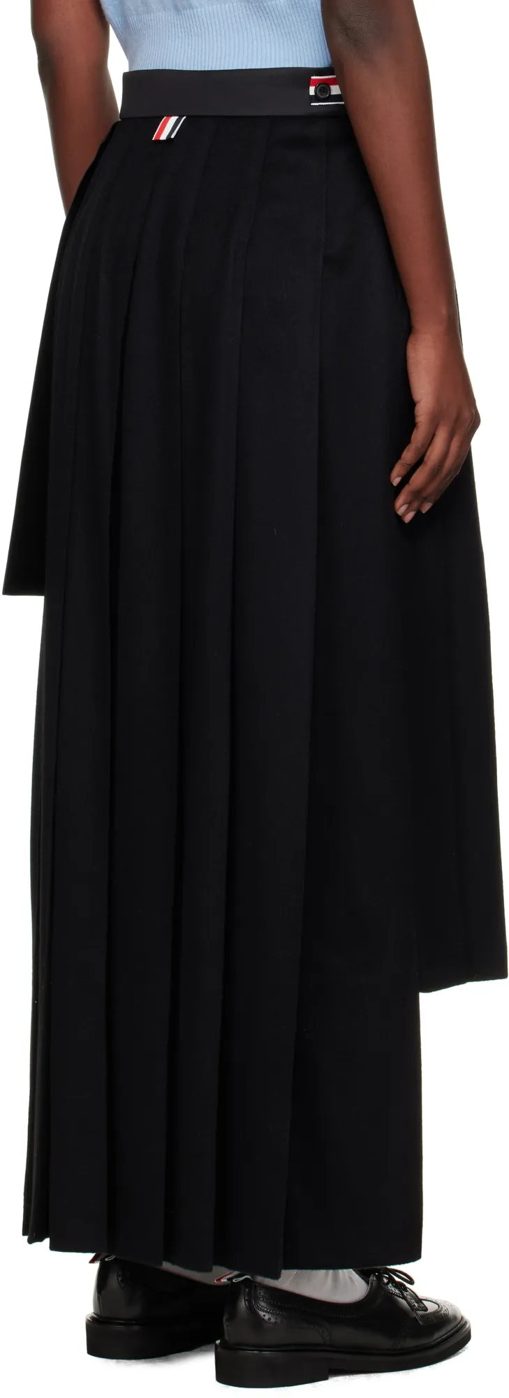 Pleated Panelled Maxi Skirt