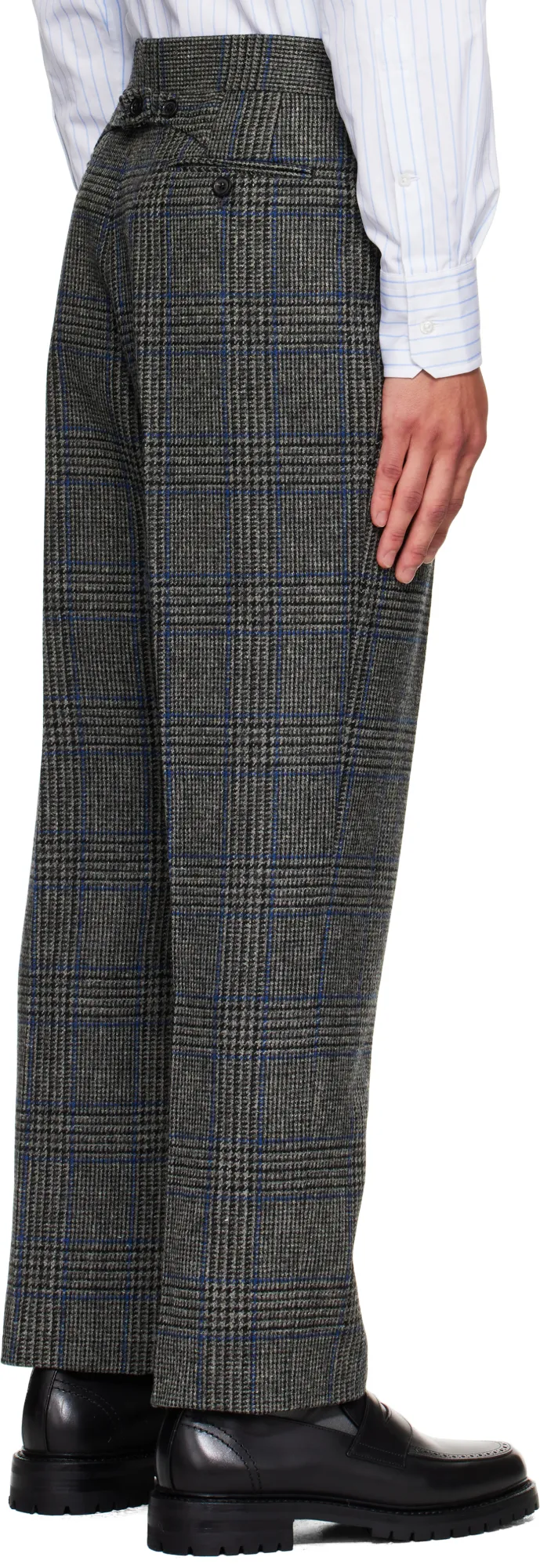Prince Of Wales-Pattern Tweed Trousers
