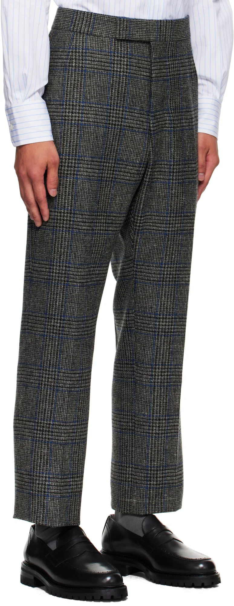 Prince Of Wales-Pattern Tweed Trousers