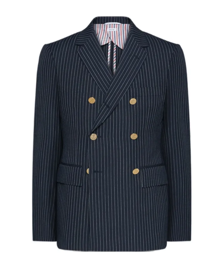 Pinstripe Wool Blazer