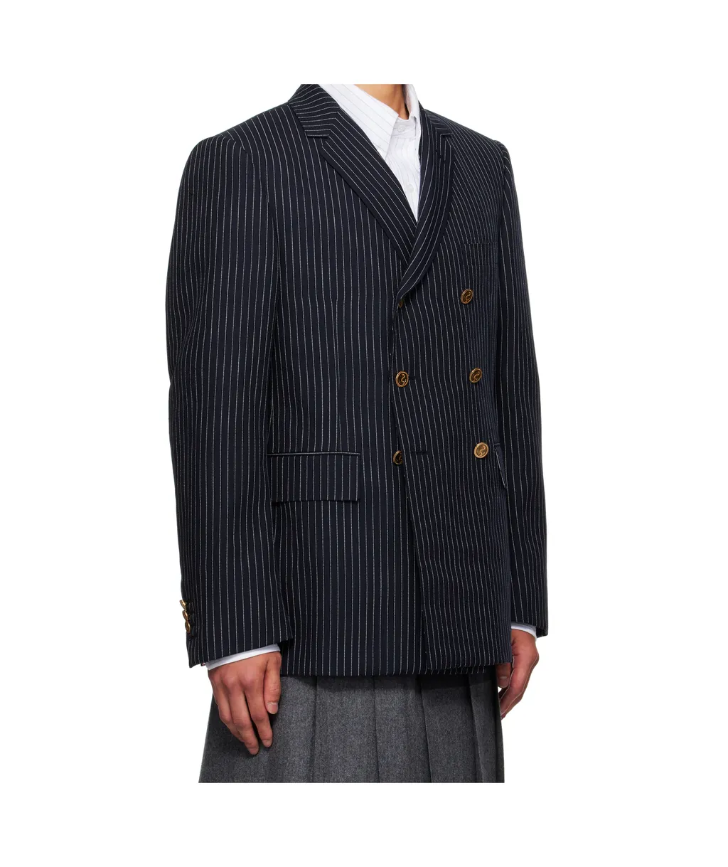 Pinstripe Wool Blazer