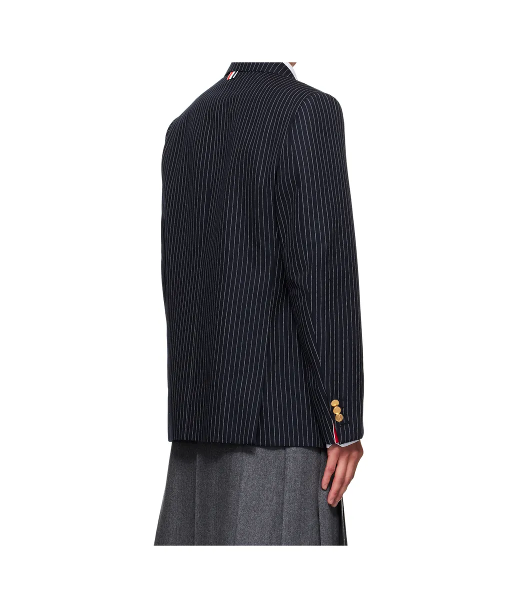 Pinstripe Wool Blazer