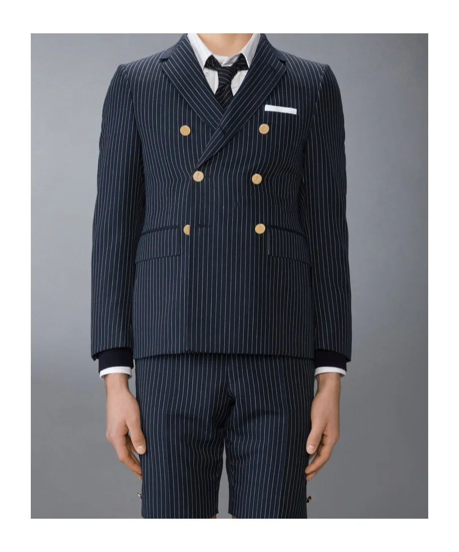 Pinstripe Wool Blazer