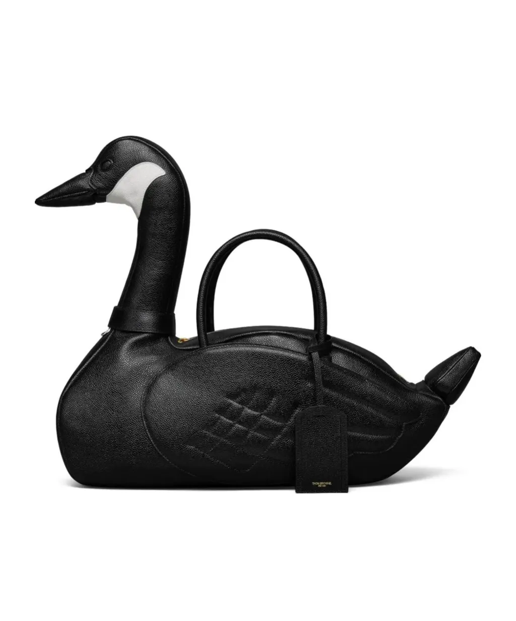 Goose-Motif Tote Bag