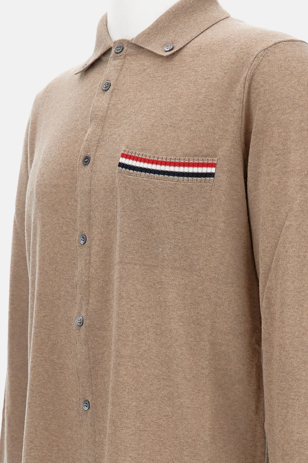 Buttoned Pocket Wool Cardigan