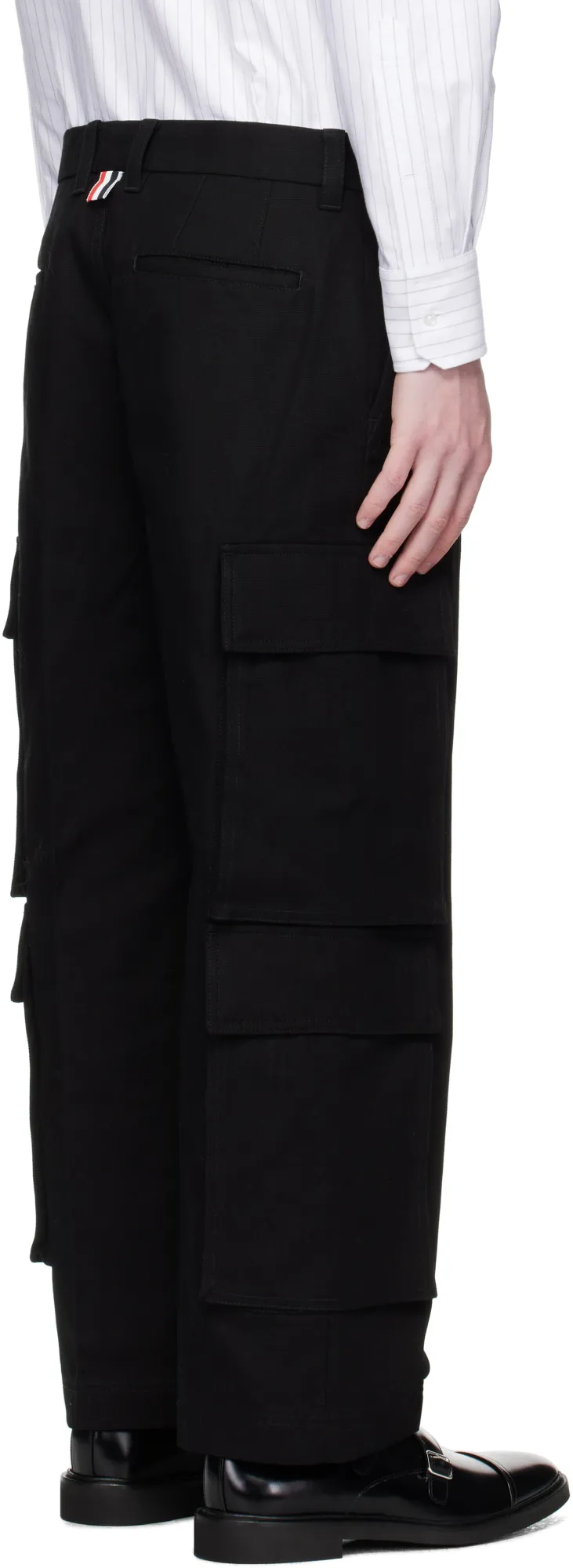 Zip-Detail Straight-Leg Cargo Trousers