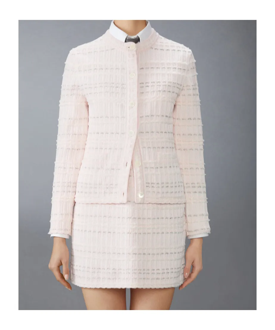 Seersucker Cotton Cardigan