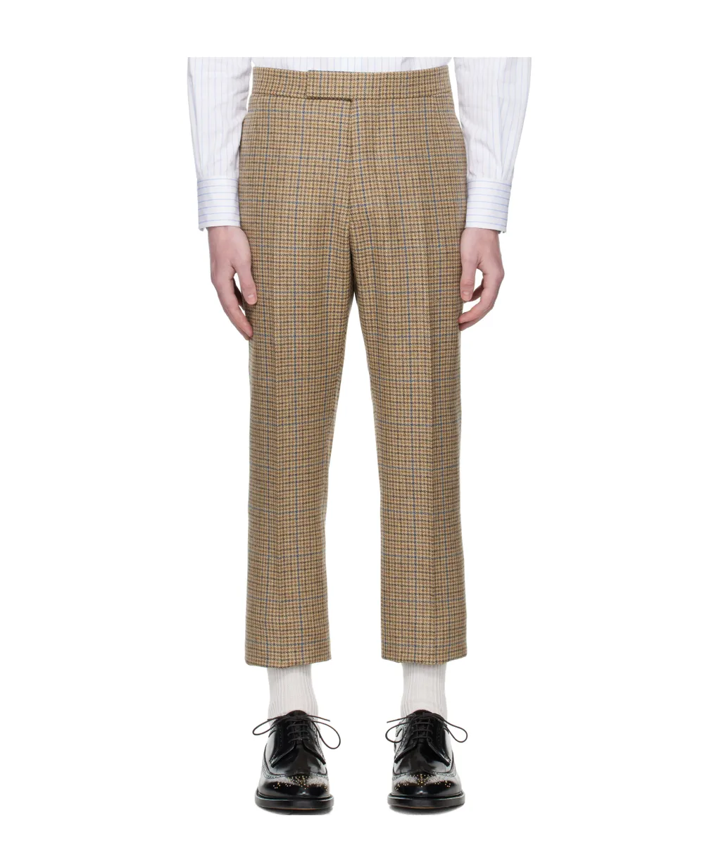 Checked Straight-Leg Trousers