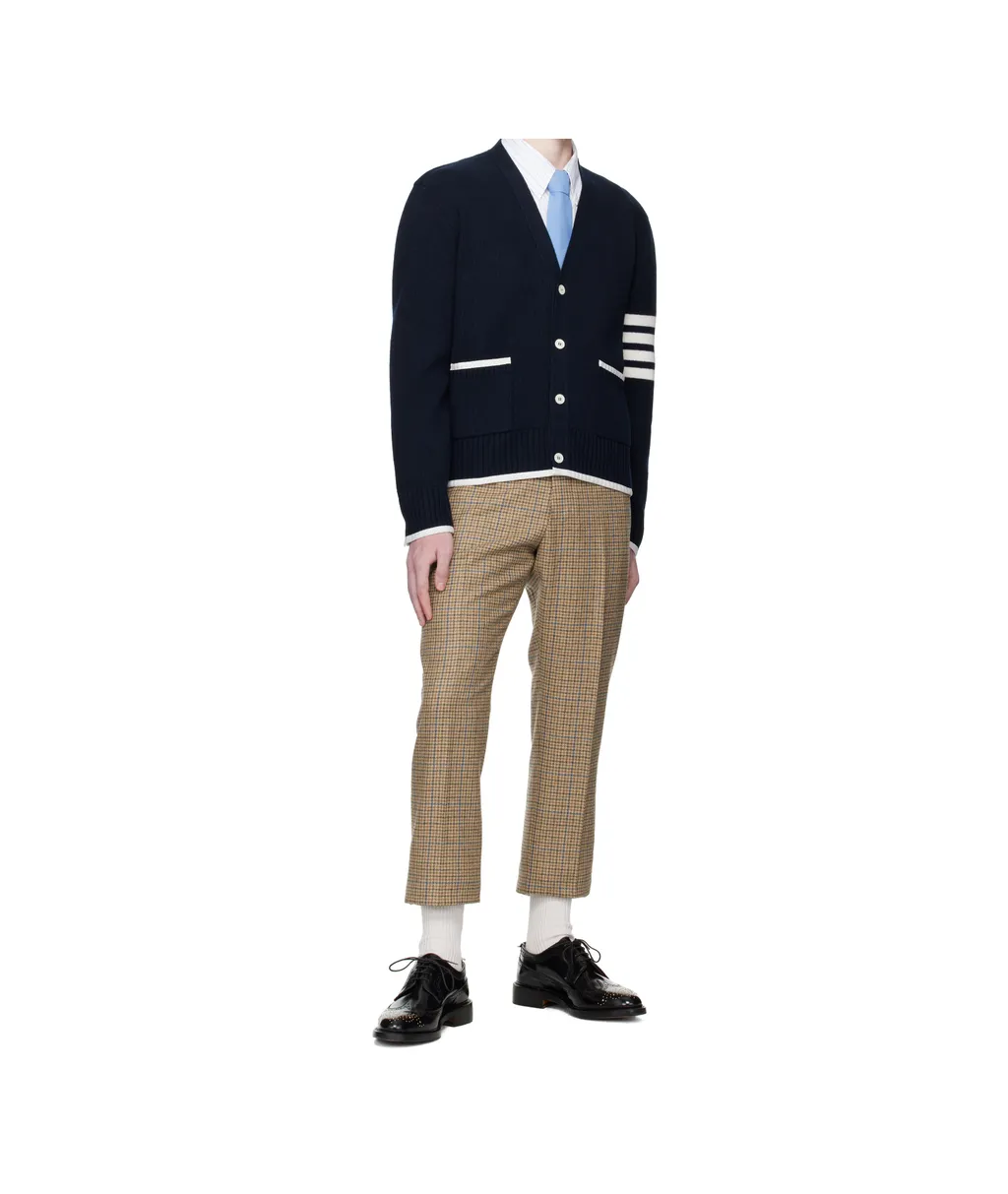 Checked Straight-Leg Trousers