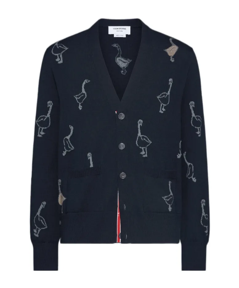 Long-Sleeved V-Neck Cardigan