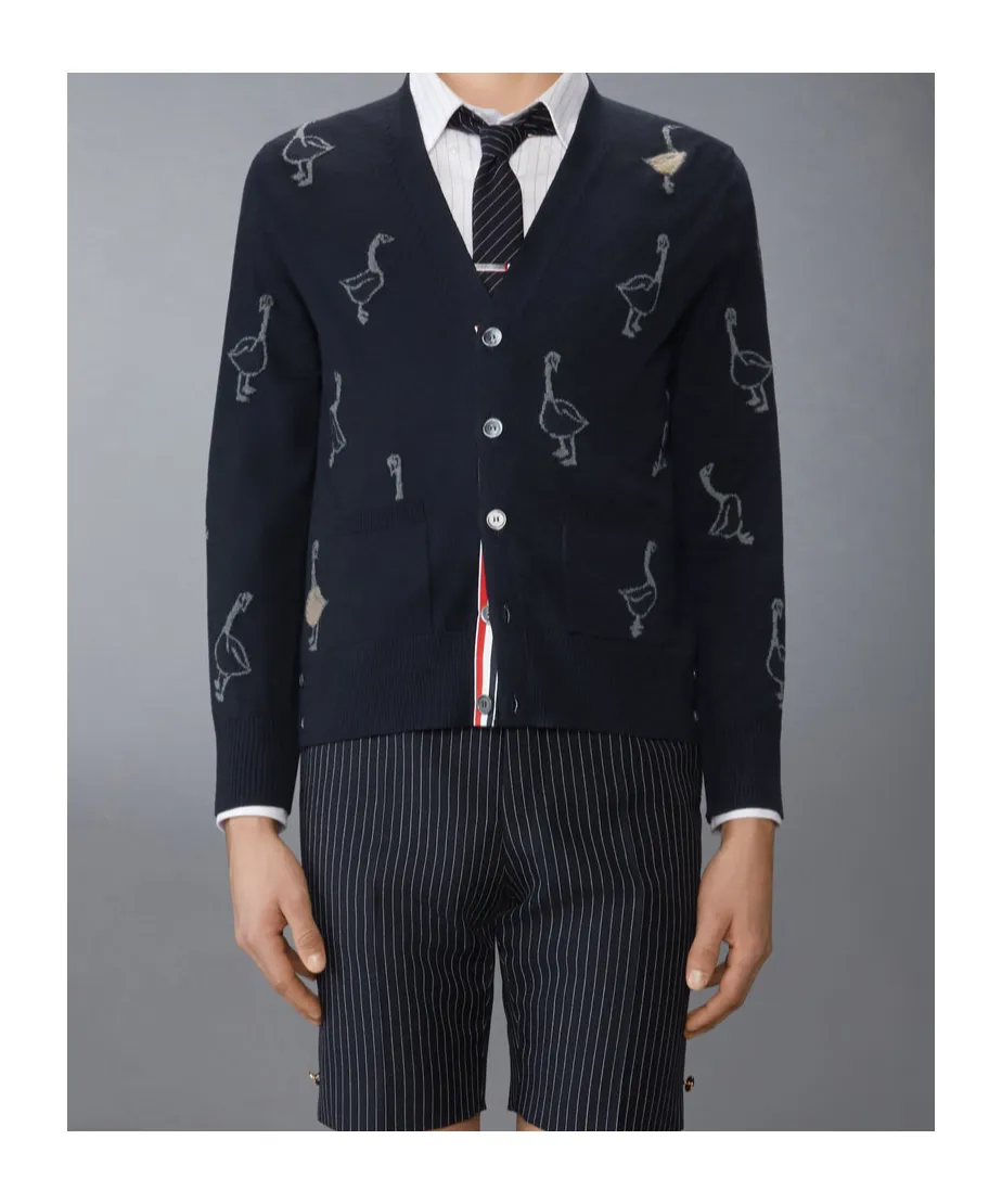 Long-Sleeved V-Neck Cardigan