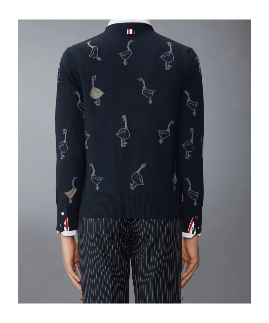 Long-Sleeved V-Neck Cardigan