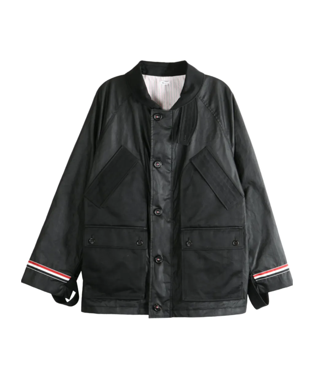 Panelled Buttoned Jacket