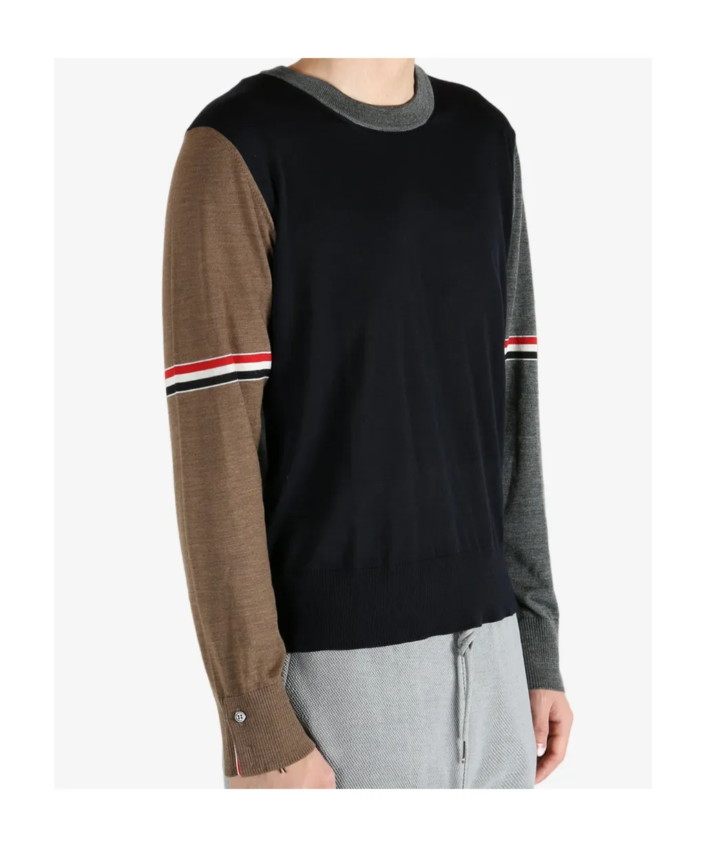Panelled Wool Sweater