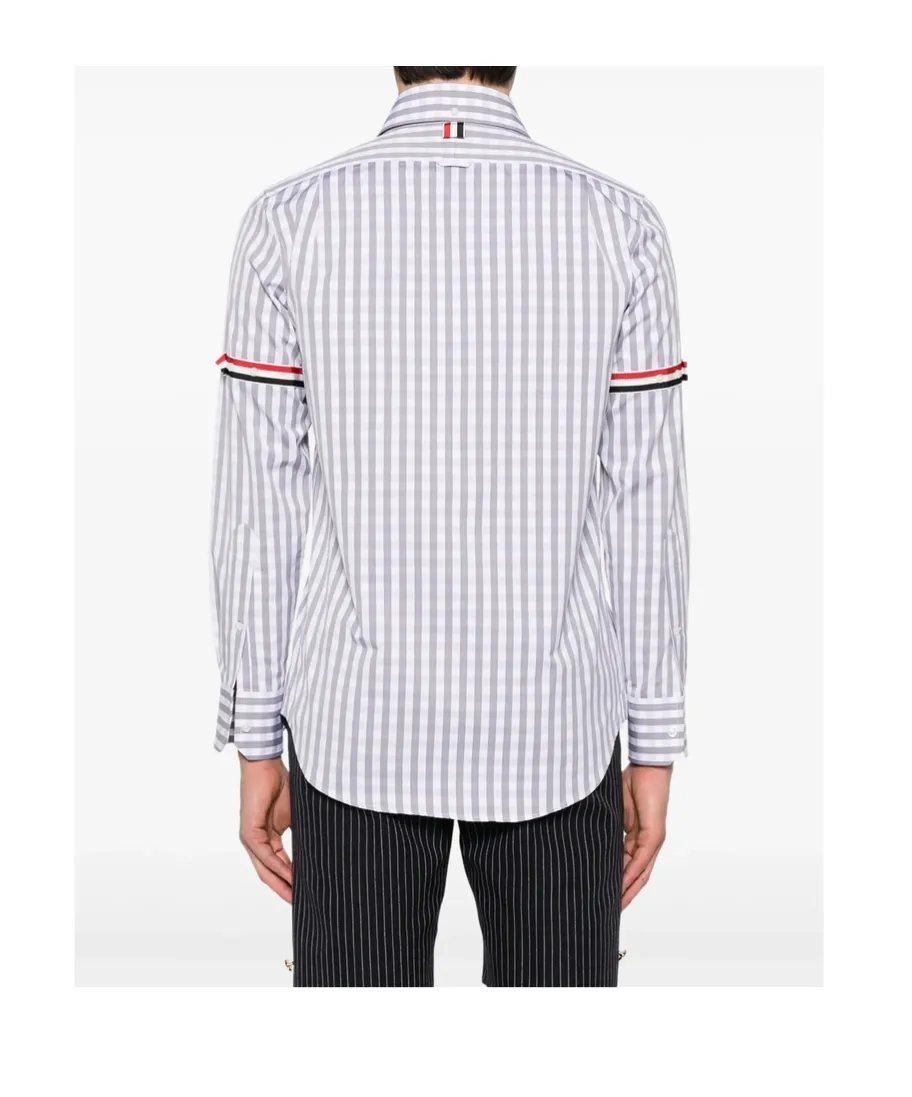 Gingham Shirt With Tricolor Armbands