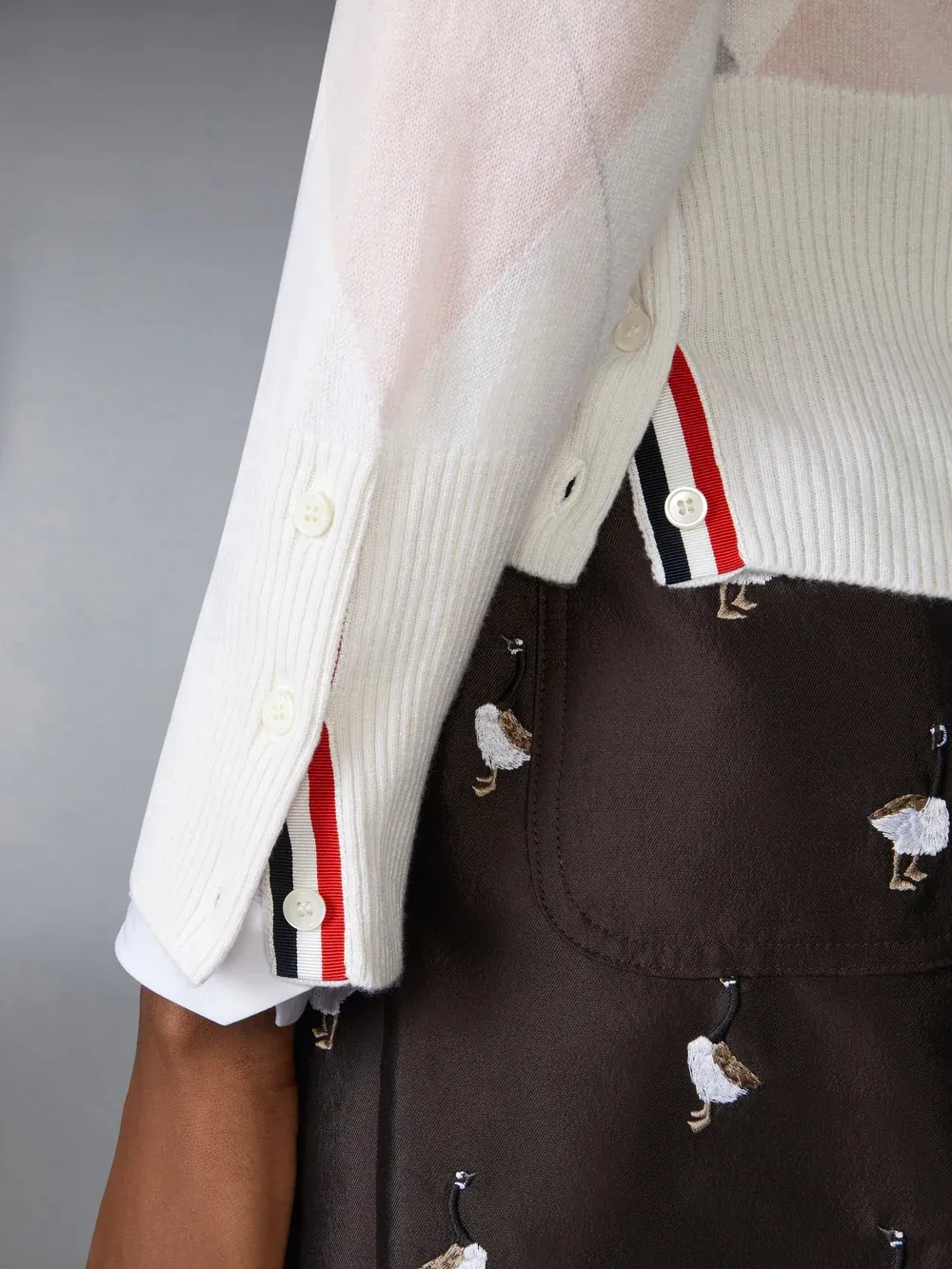 Argyle Intarsia Cashmere Cardigan