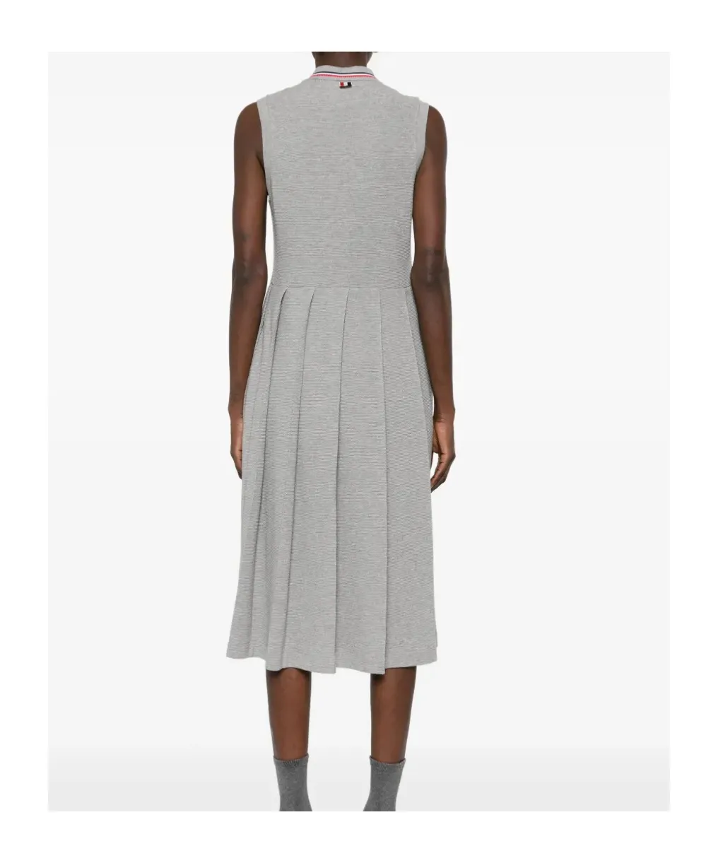 Rwb-Stripe Pleated Midi Dress