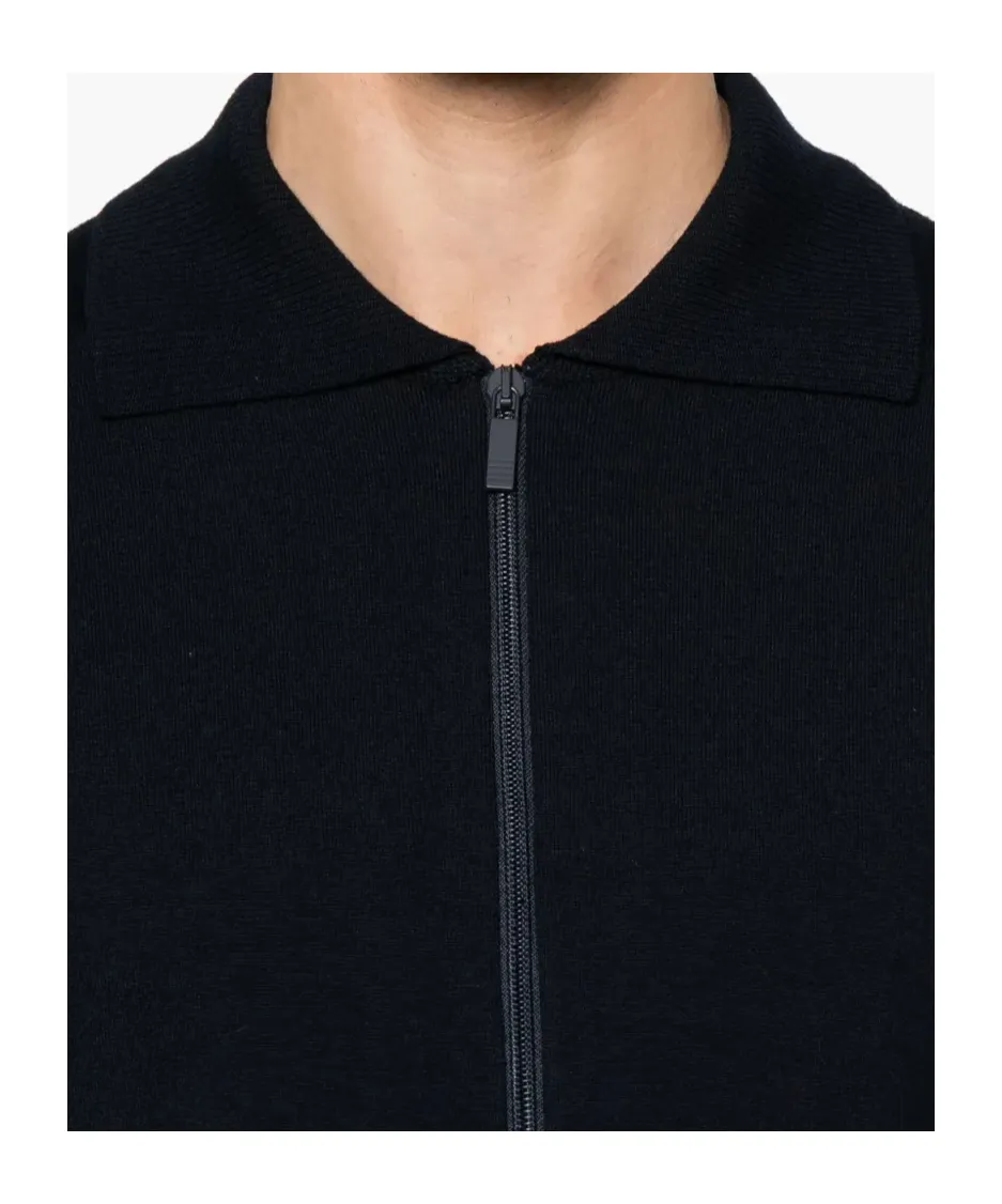 4-Bar Stripe Zipped Cardigan