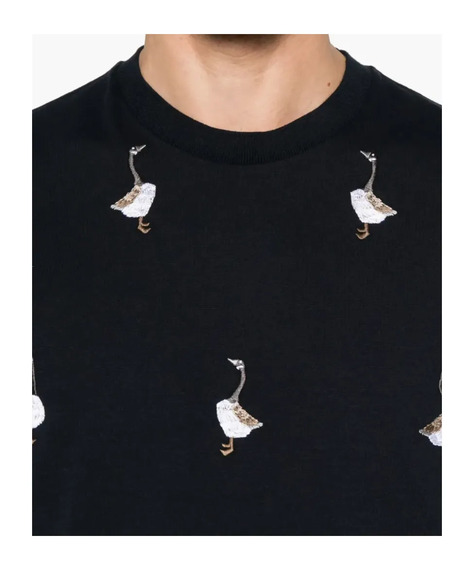 Embroidered-Motif T-Shirt