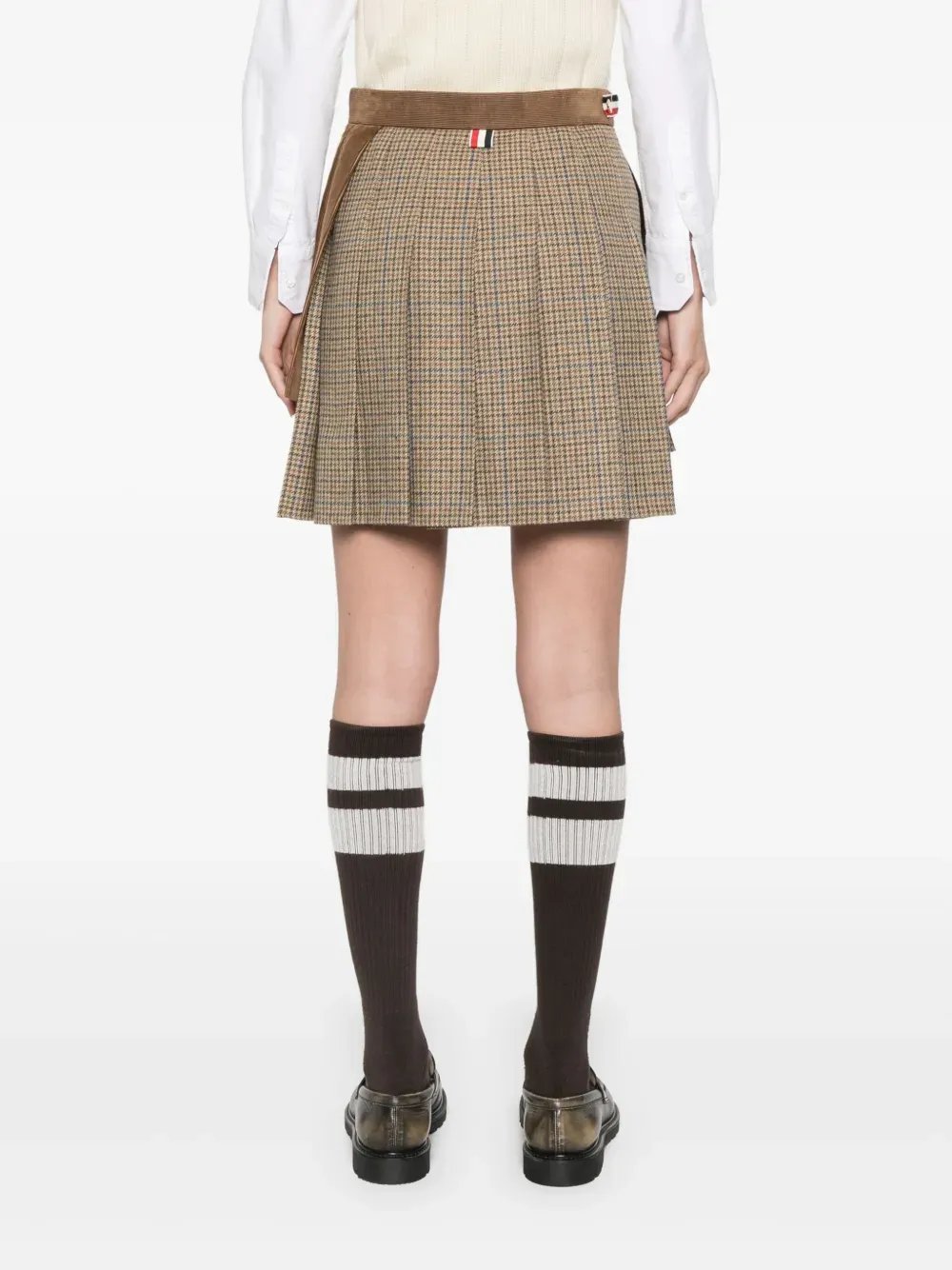 Ginclub Check Cheviot Tweed Mini Skirt
