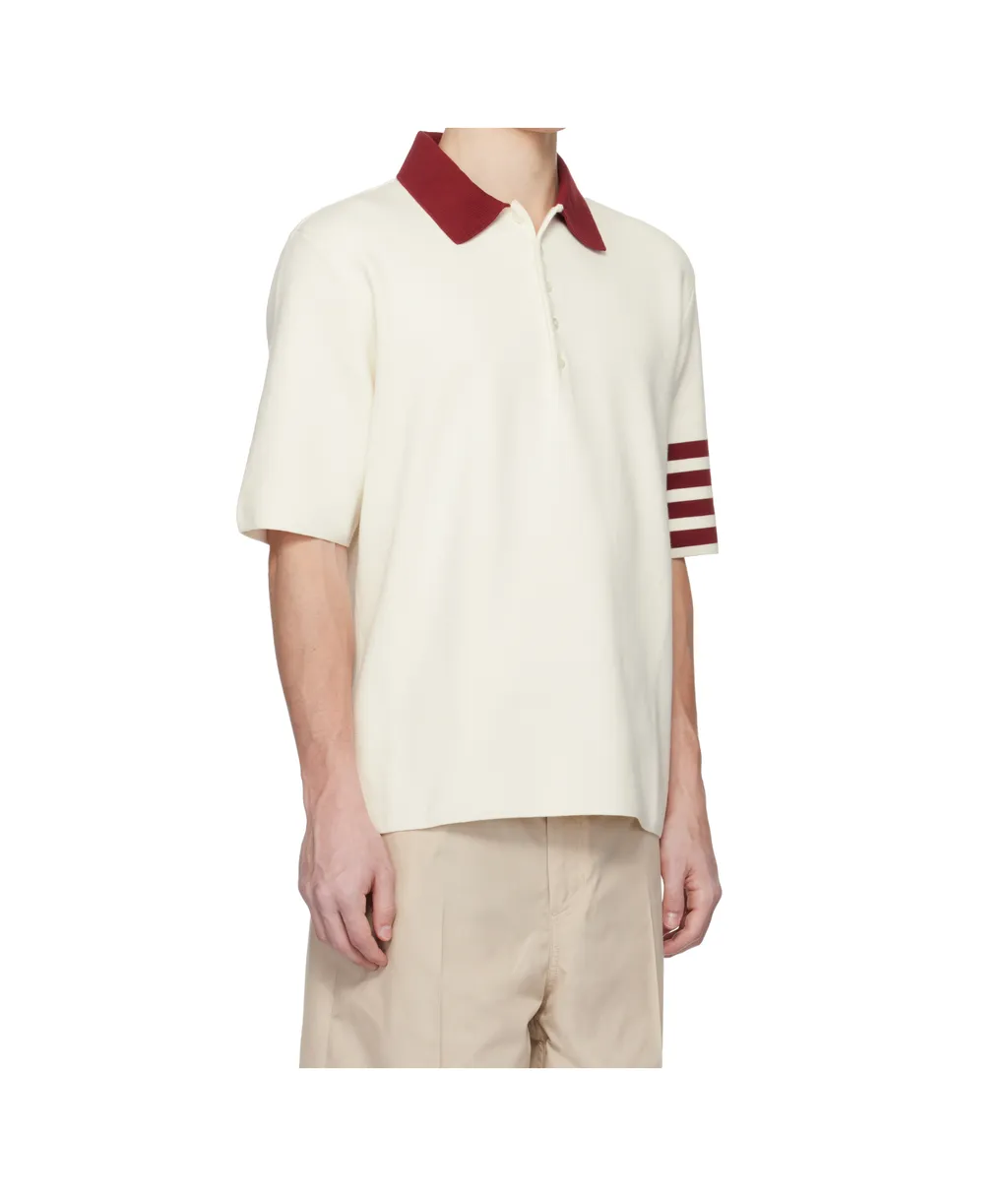 4-Bar Striped Polo Shirt