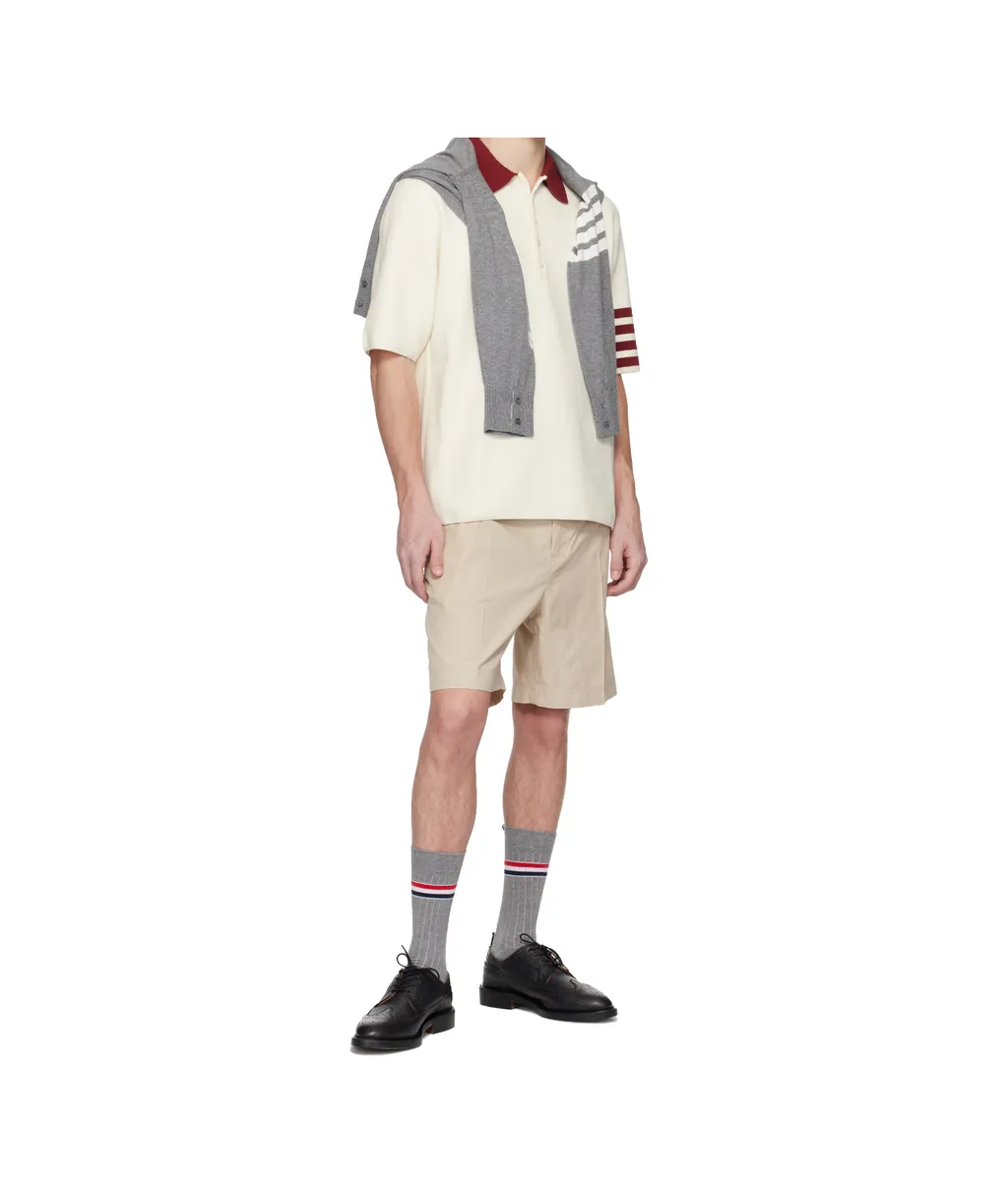 4-Bar Striped Polo Shirt