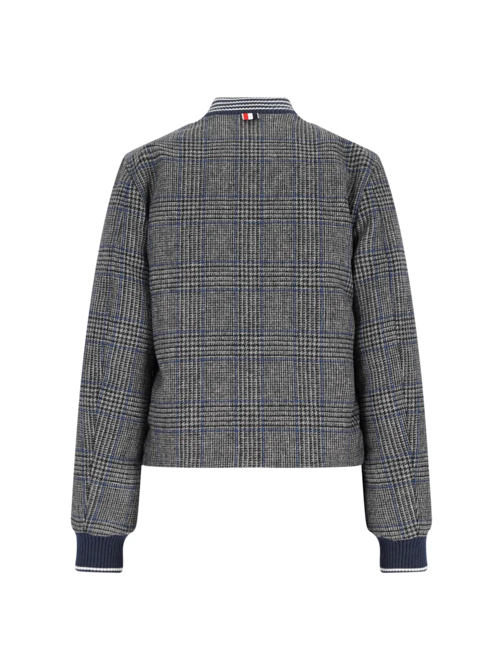 Buttoned Checked Jacket