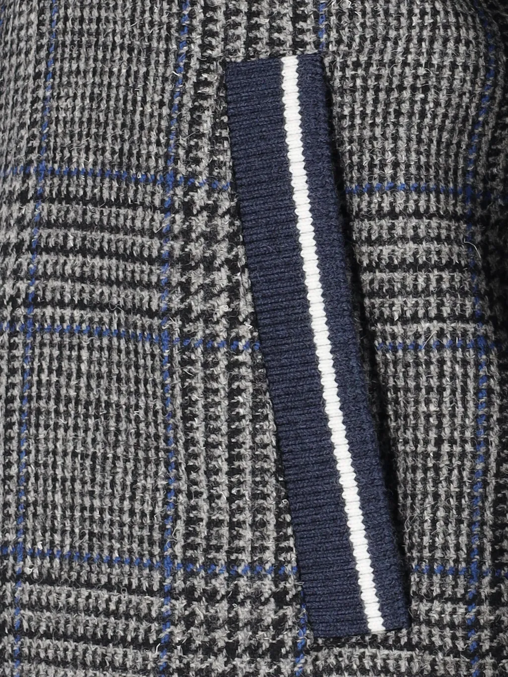 Buttoned Checked Jacket