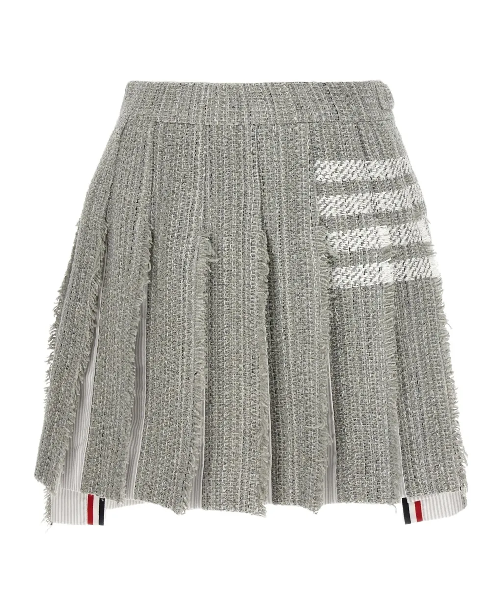 4-Bar Tweed Mini Skirt