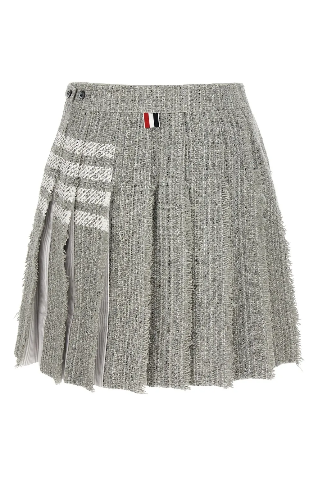 4-Bar Tweed Mini Skirt
