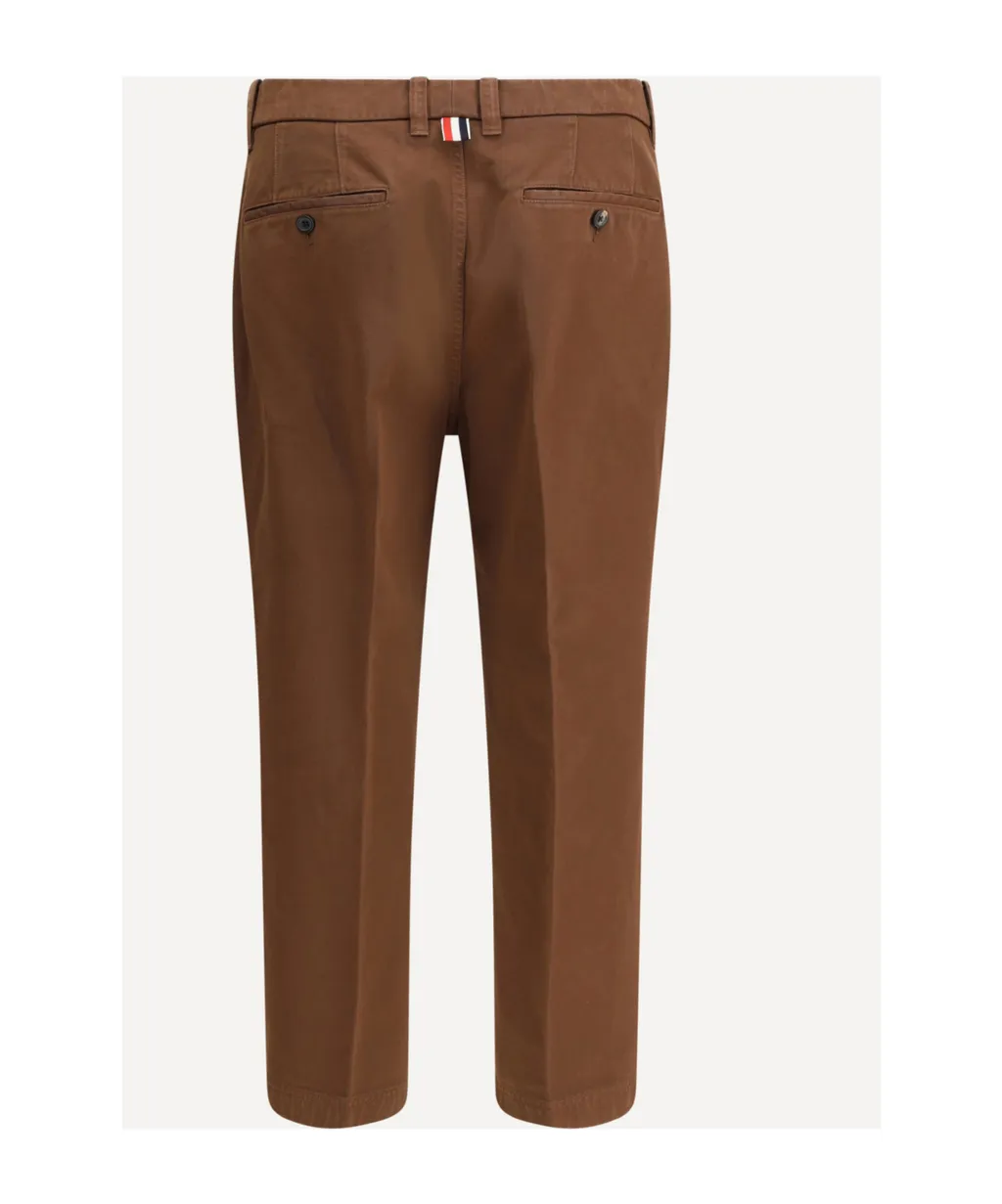 Mid-Rise Tapered Leg Trousers